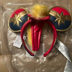 NWT Captain Marvel Novelty Ear Headband.